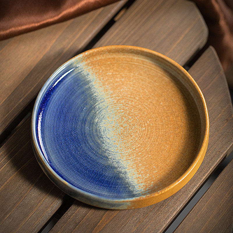 250 ml Retro gestreifte Kaffeetasse aus Keramik mit Ofenwechsel | Zen-Dekor