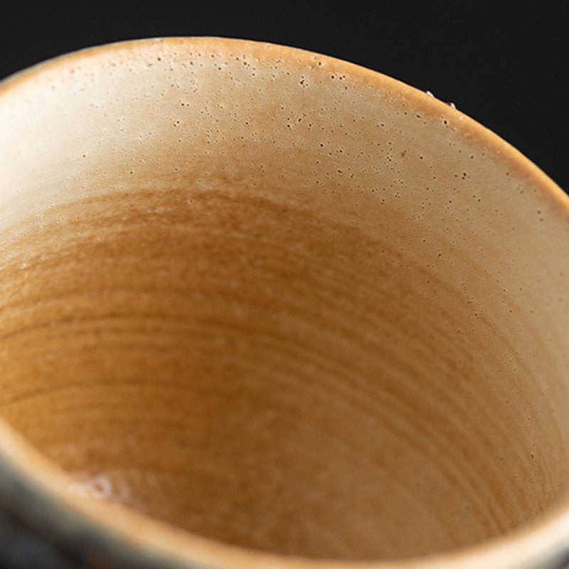 250 ml Sonnenblumen-Kiln-Change-Keramik-Zen-Kaffeetasse