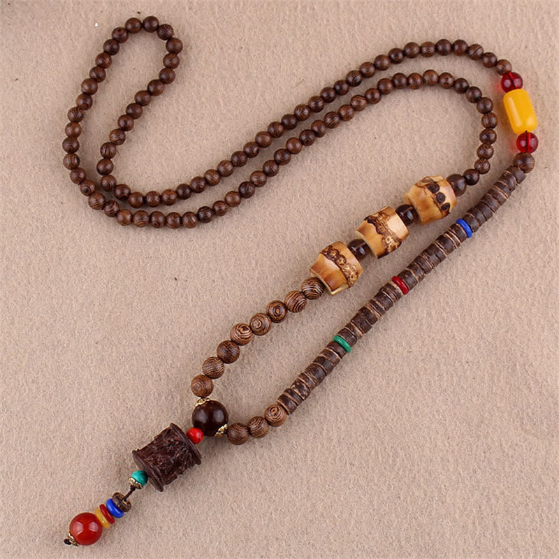 Wenge Wood Elephant Necklace for Protection & Wisdom