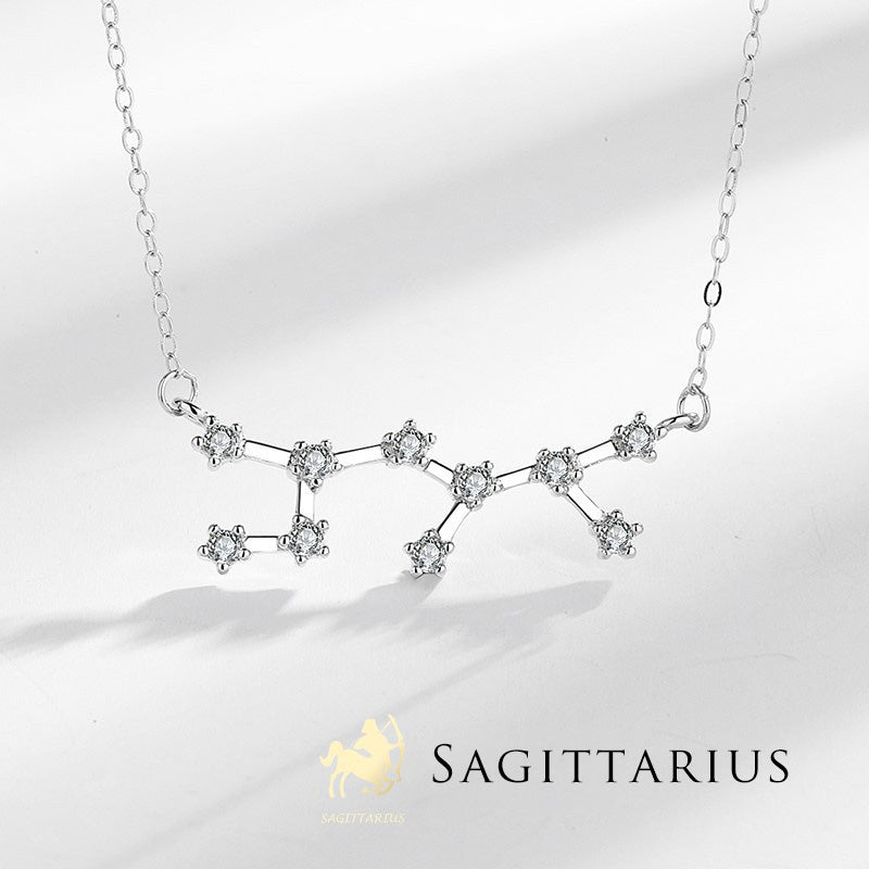 925 Sterling Silver Zodiac Necklace | Astrology Blessing Pendant