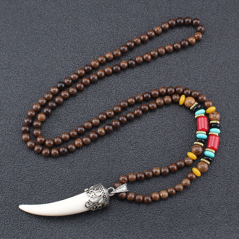 Wenge Wood Turquoise Necklace Pendant for Protection & Balance