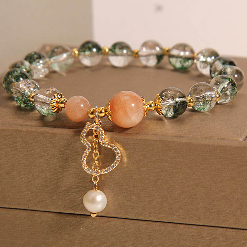 Green Phantom Crystal Confidence Bracelet for Growth