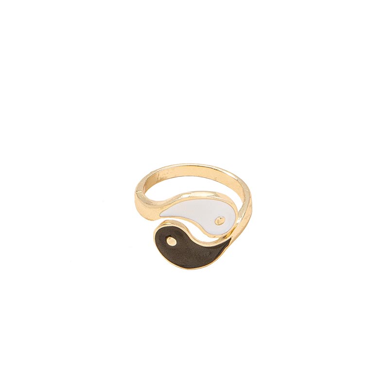 Unisex Adjustable Yin Yang Ring for Balance and Harmony