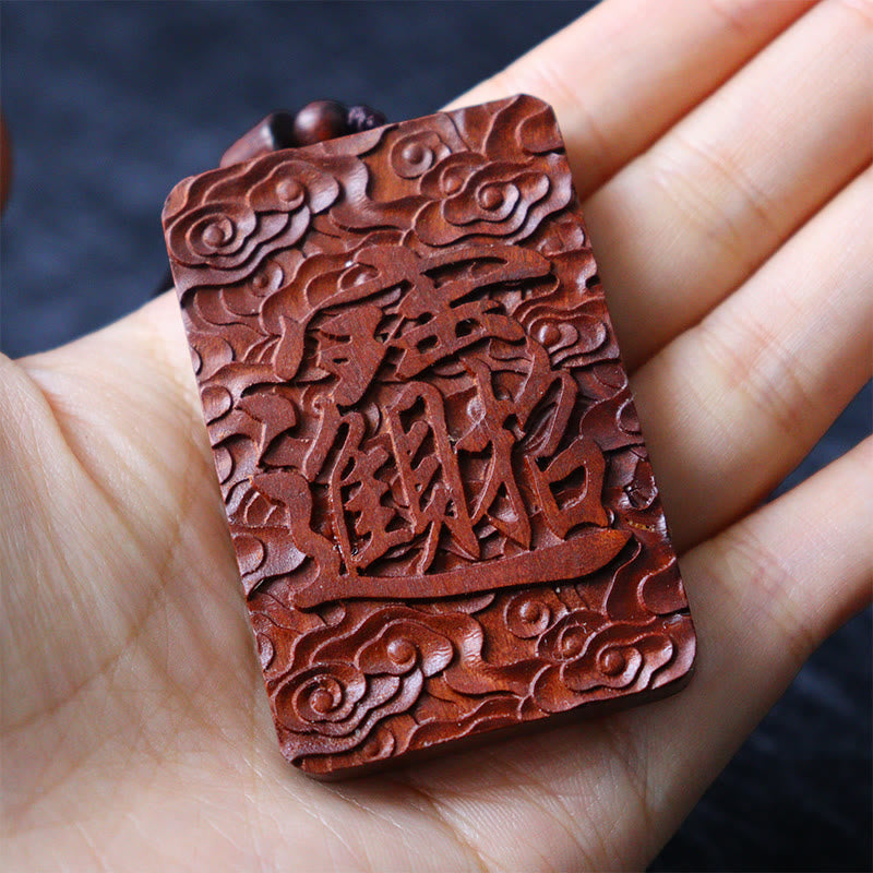 Lightning Struck Jujube Wood Pixiu Necklace for Fortune