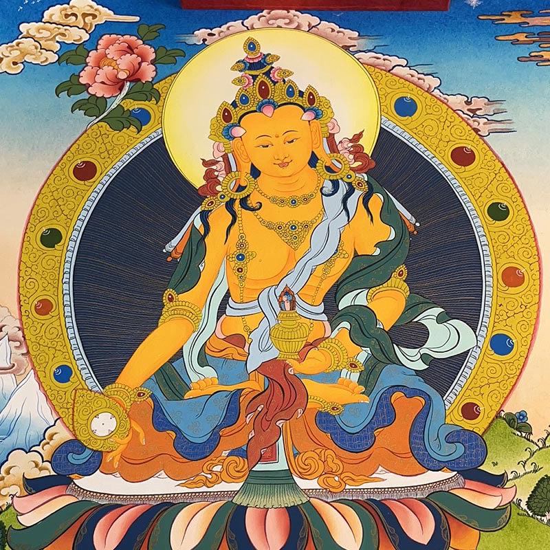 27,56 Zoll tibetische Thangka-Mandala-Wandkunst-Dekoration