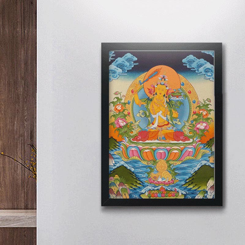 27,56 Zoll tibetische Thangka-Mandala-Wandkunst-Dekoration