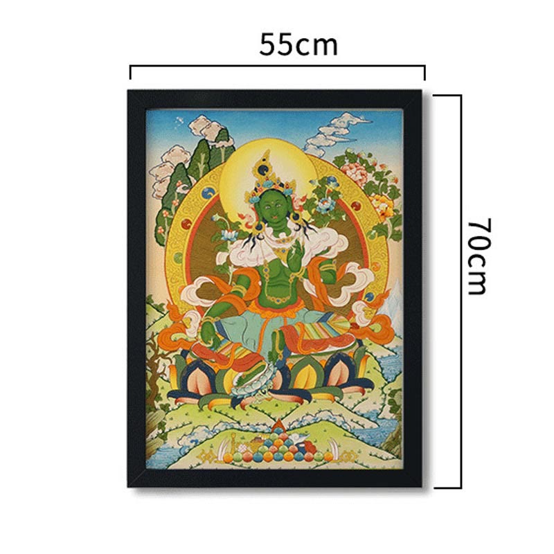 27,56 Zoll tibetische Thangka-Mandala-Wandkunst-Dekoration