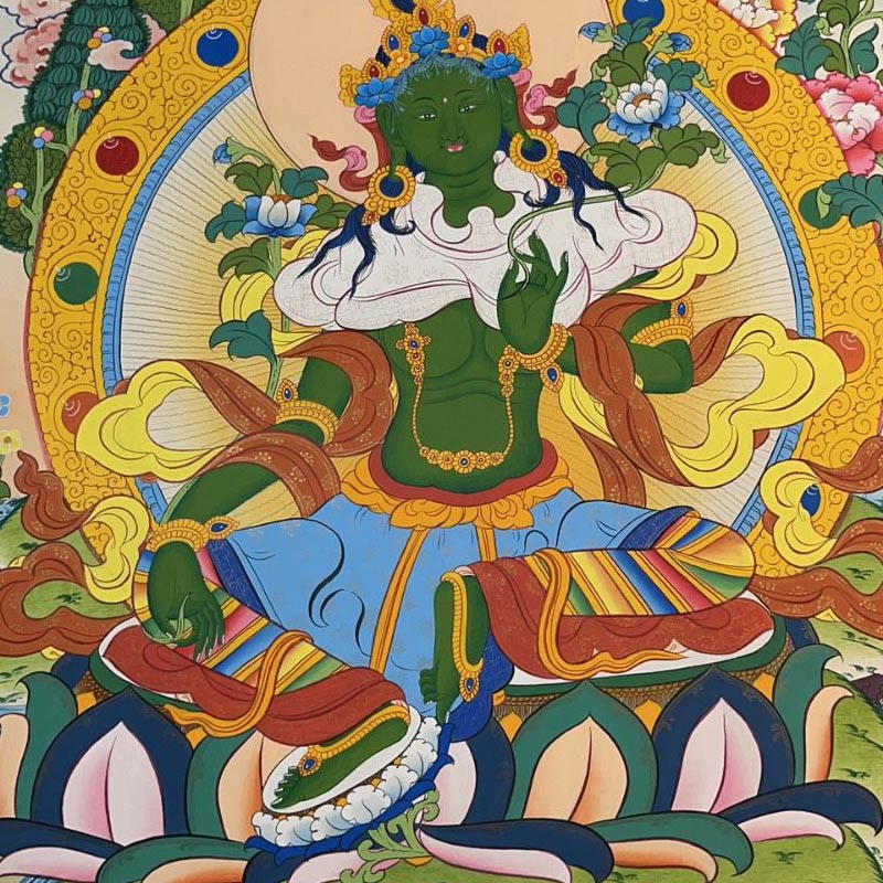 27,56 Zoll tibetische Thangka-Mandala-Wandkunst-Dekoration