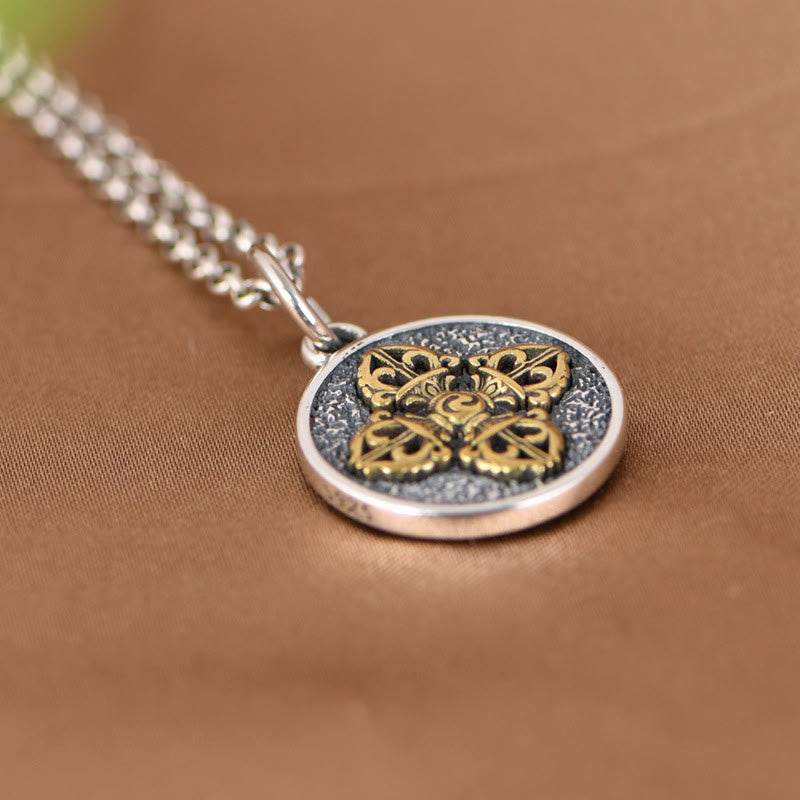 Doppelte Dorje Vajra Halskette | Spiritueller Anhänger aus 925er Sterlingsilber