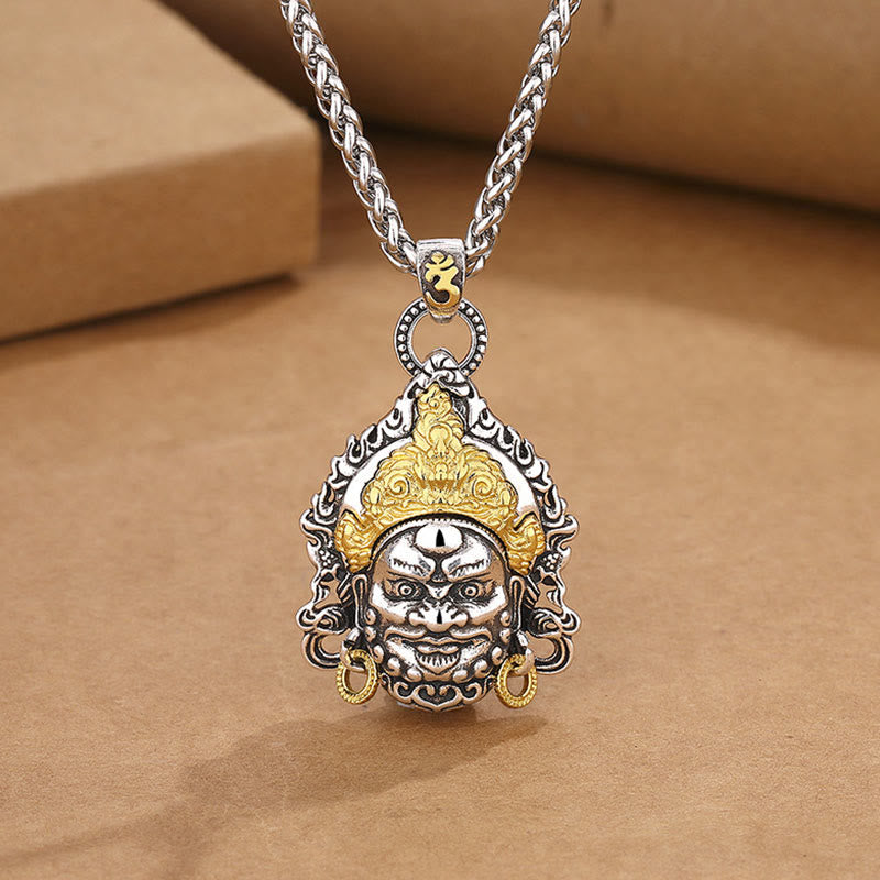 Yellow God of Wealth Copper Luck Necklace for Prosperity