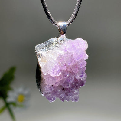 28–30 mm Amethyst-Cluster-Anhänger für spirituelle Heilung