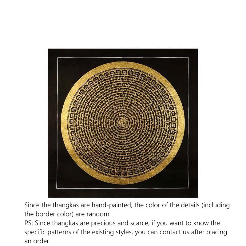 29,5 Zoll tibetische Thangka, handbemalte Wanddekoration aus Stoff