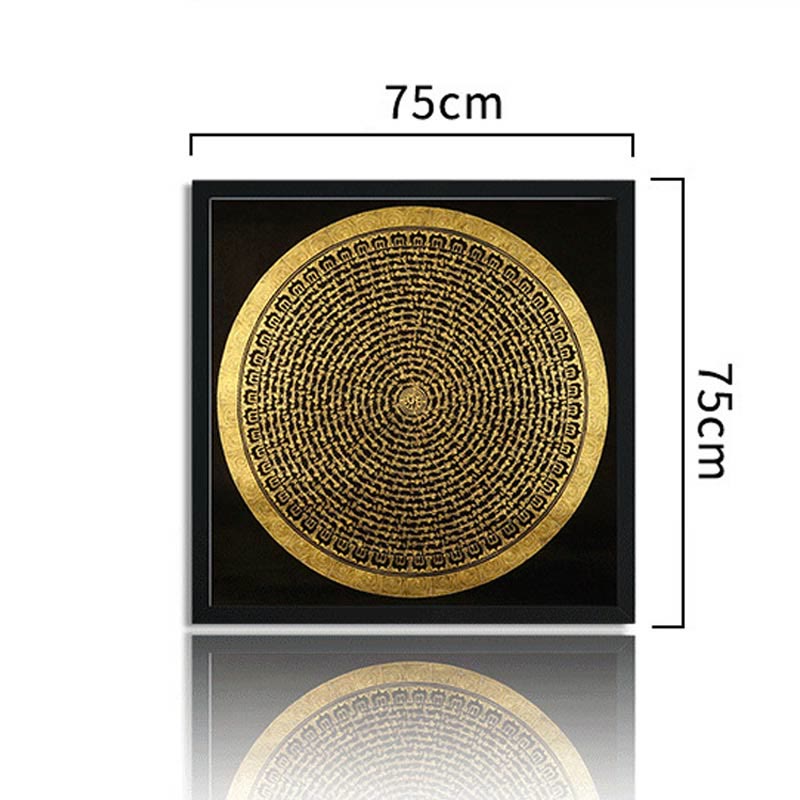 29,5 Zoll tibetische Thangka, handbemalte Wanddekoration aus Stoff