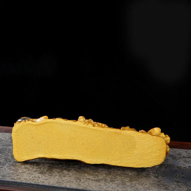 Farbwechselnde chinesische Drachenfigur aus Kunstharz für Glück und Erfolg