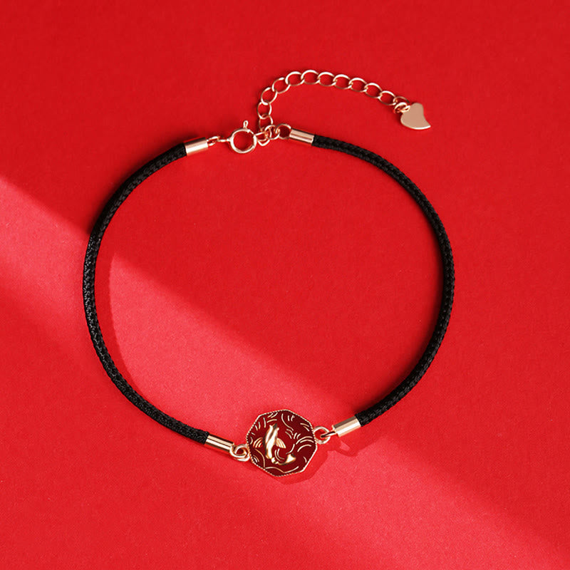 925 Sterling Silver Koi Fish Luck Bracelet Color Change