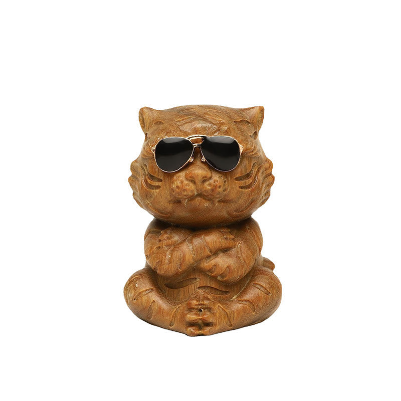 Green Sandalwood Tiger Desk Decoration | Positive Energy