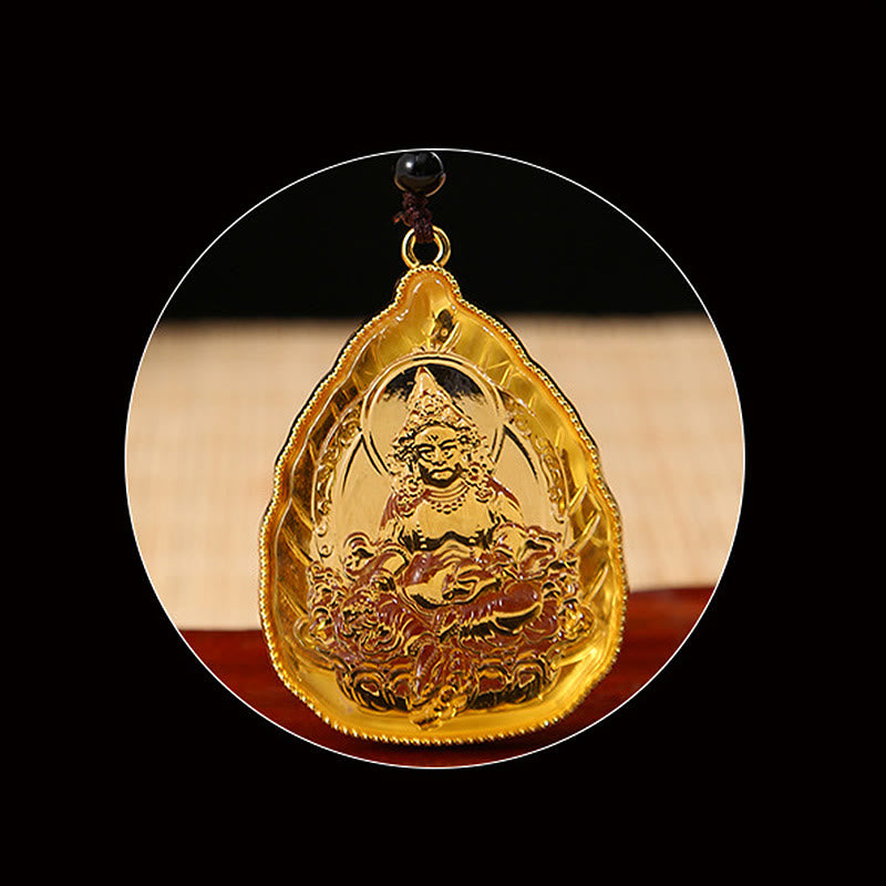 Liuli Crystal Buddha Necklace Pendant for Serenity & Luck