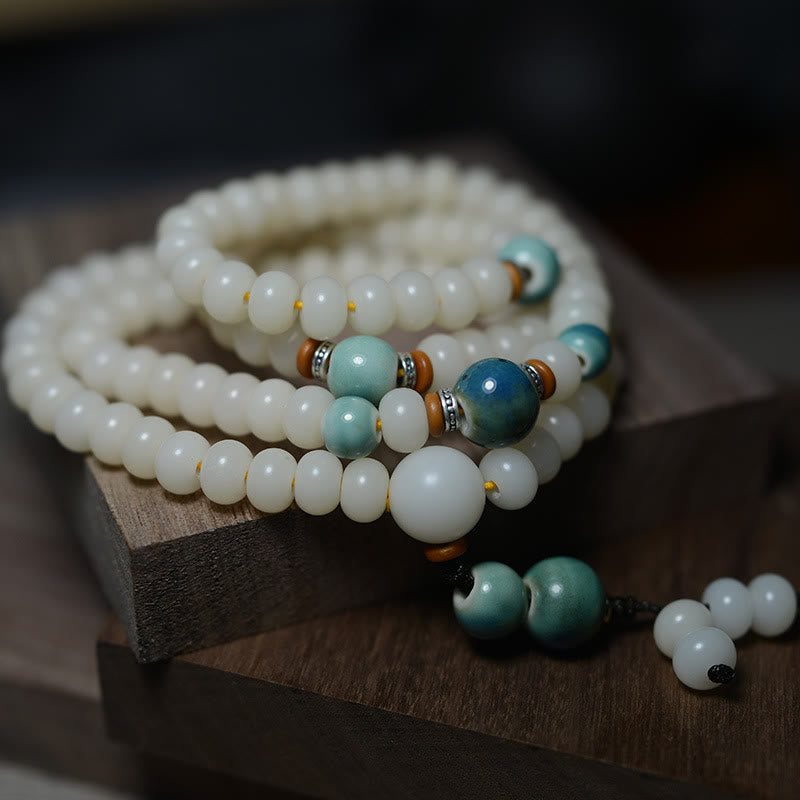 Bodhi Seed Mala-Armband mit 108 Perlen für Ruhe und Schutz