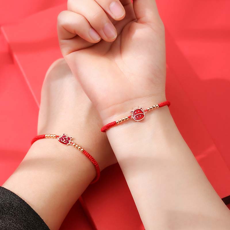 Unisex Red String Bracelet | 12 Chinese Zodiac Protection Charm