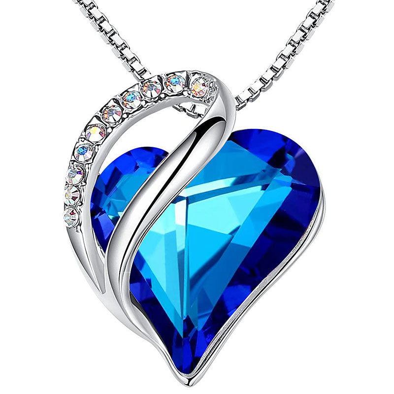 Halskette mit Geburtsstein-Anhänger „Love Heart“ und heilender Energie