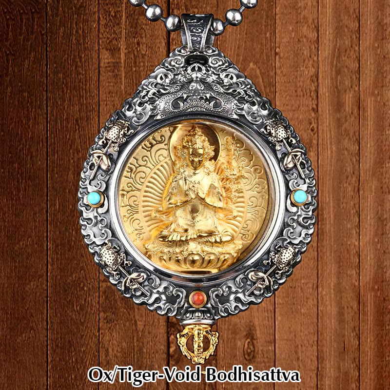 Chinese Zodiac Rotatable Necklace Pendant for Spiritual Protection