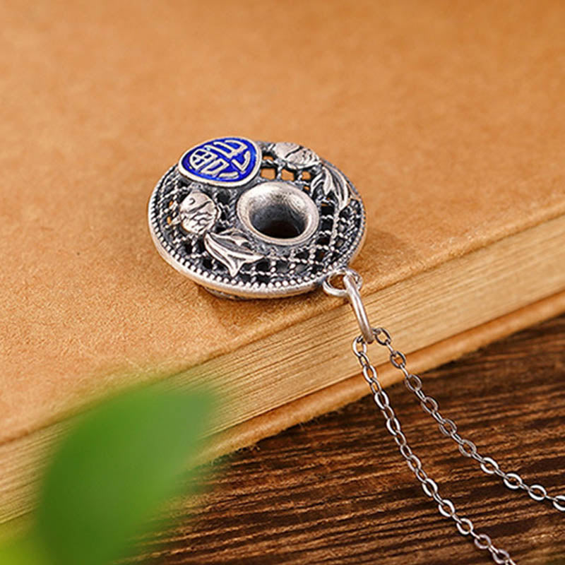999 Sterling Silver Koi Fish Necklace for Wealth & Peace