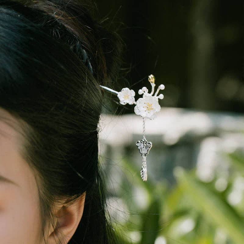 Copper Plum Blossom Butterfly Hairpin | Love & Freedom Symbol