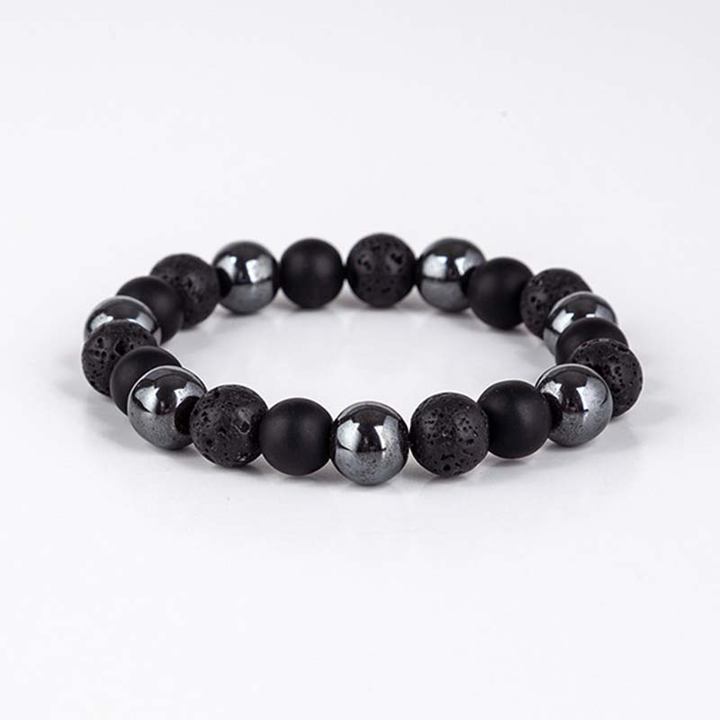 Unisex Tiger Eye Bracelet Necklace Set with 10mm Beads for Protection