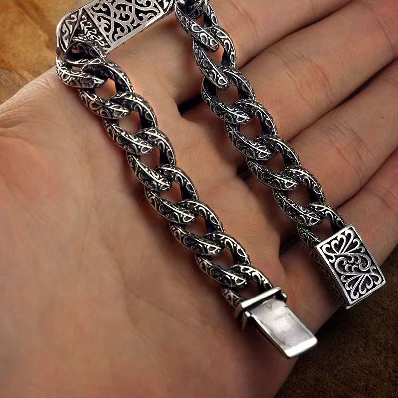 Copper Spiritual Healing Bracelet with Vintage Patterns for Balance