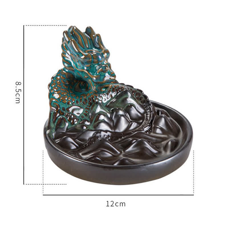 Dragon Ceramic Backflow Smoke Incense Burner Decor