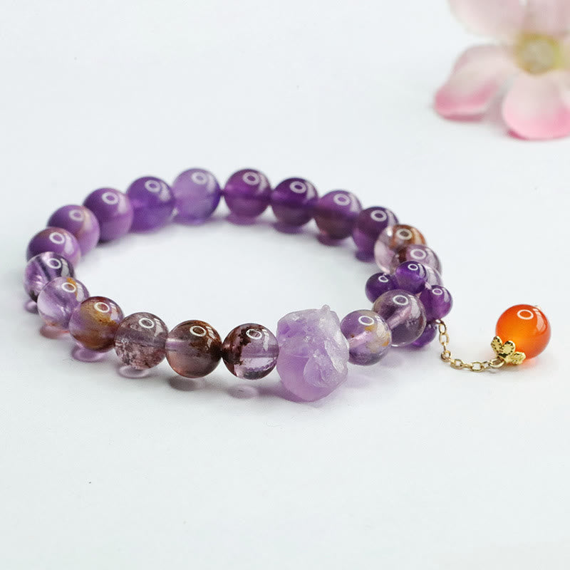 Amethyst Spiritual Awareness Bracelet 7-8mm Beads