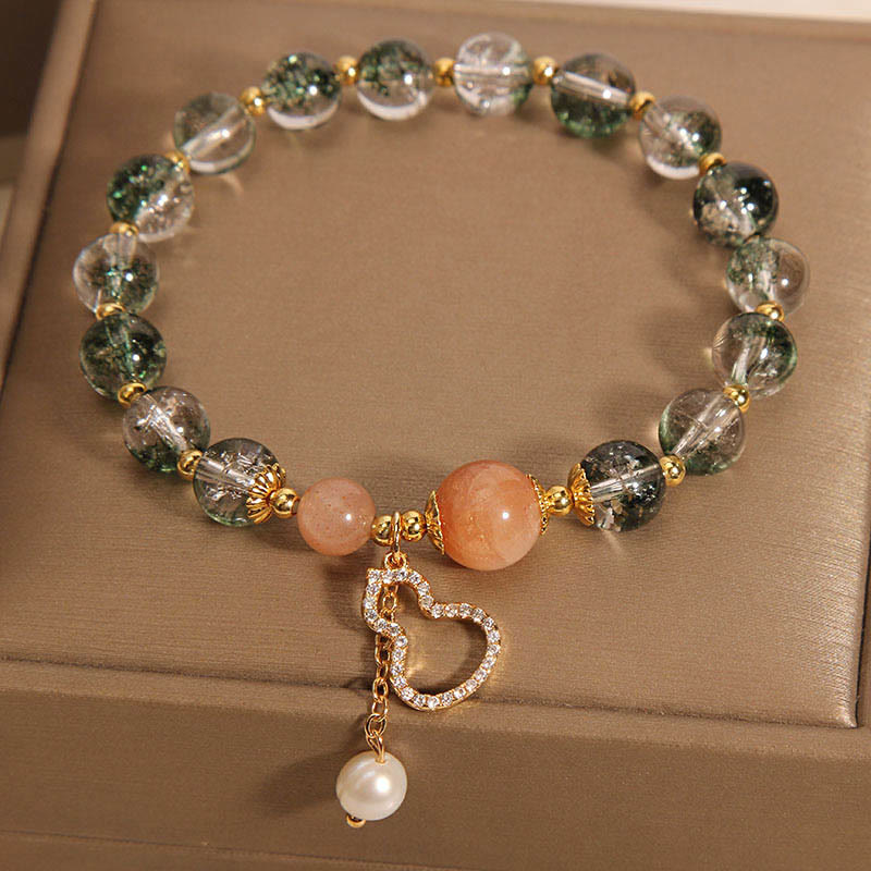 Green Phantom Crystal Confidence Bracelet for Growth