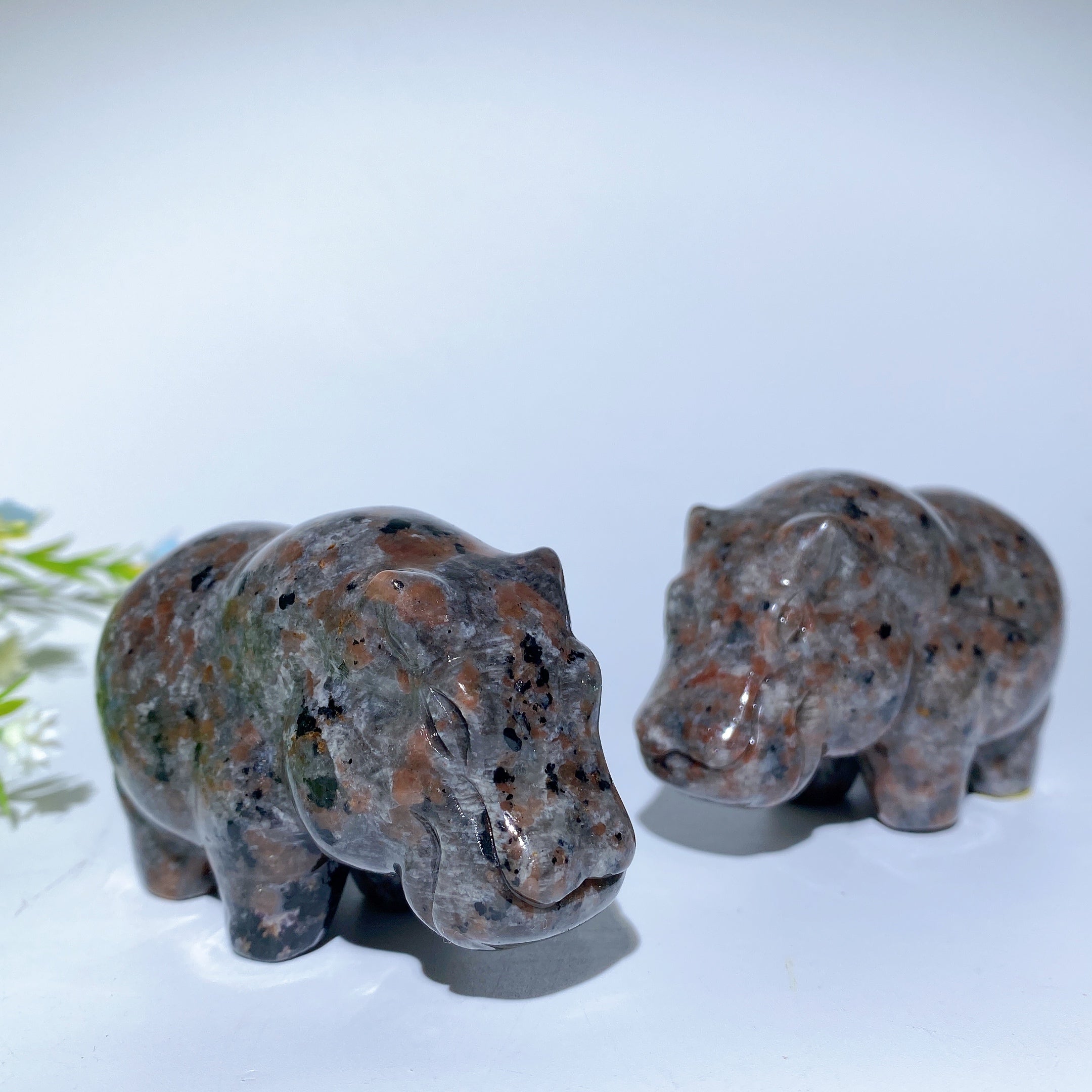 3.0 Inch UV Reactive Yooperlite Hippo Crystal Carving