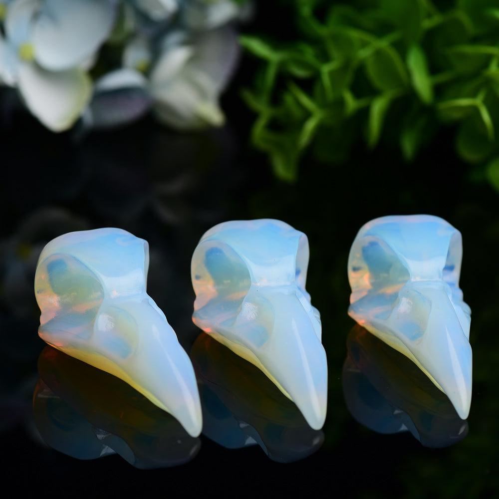 3.0" Opalite Carved Crystal Skull for Healing & Meditation