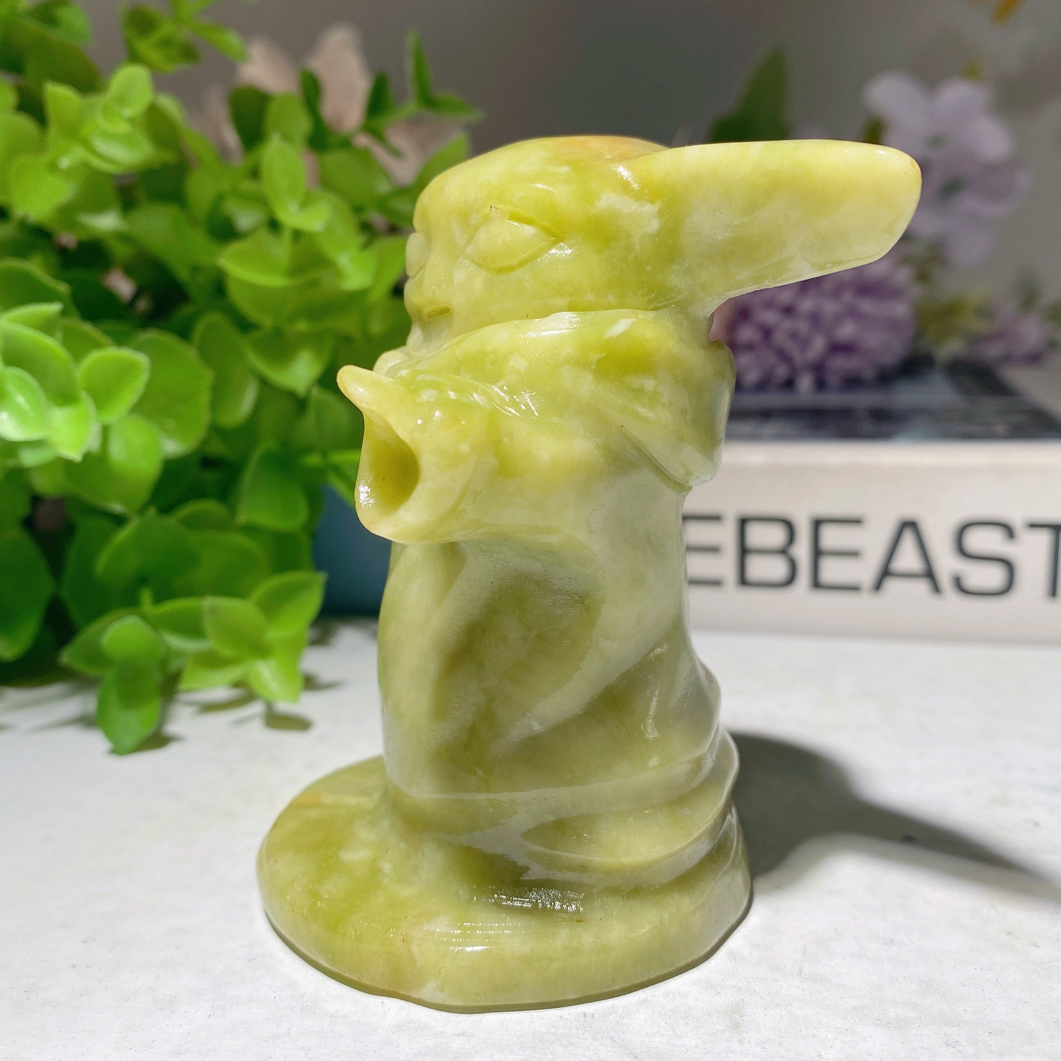 3,1 Zoll große Serpentin-Kristallfigur zur Heilung