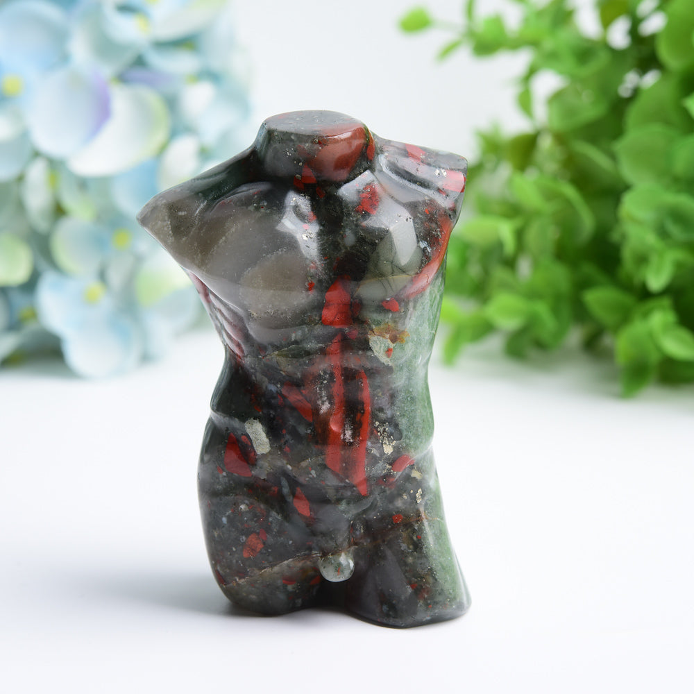 3.2 inch Bloodstone Crystal Figurine Carving for Healing