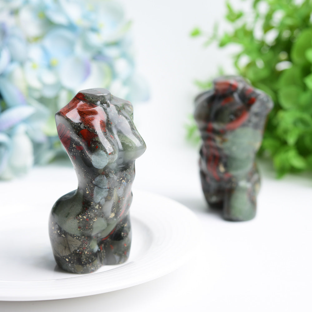 3.2 inch Bloodstone Crystal Figurine Carving for Healing