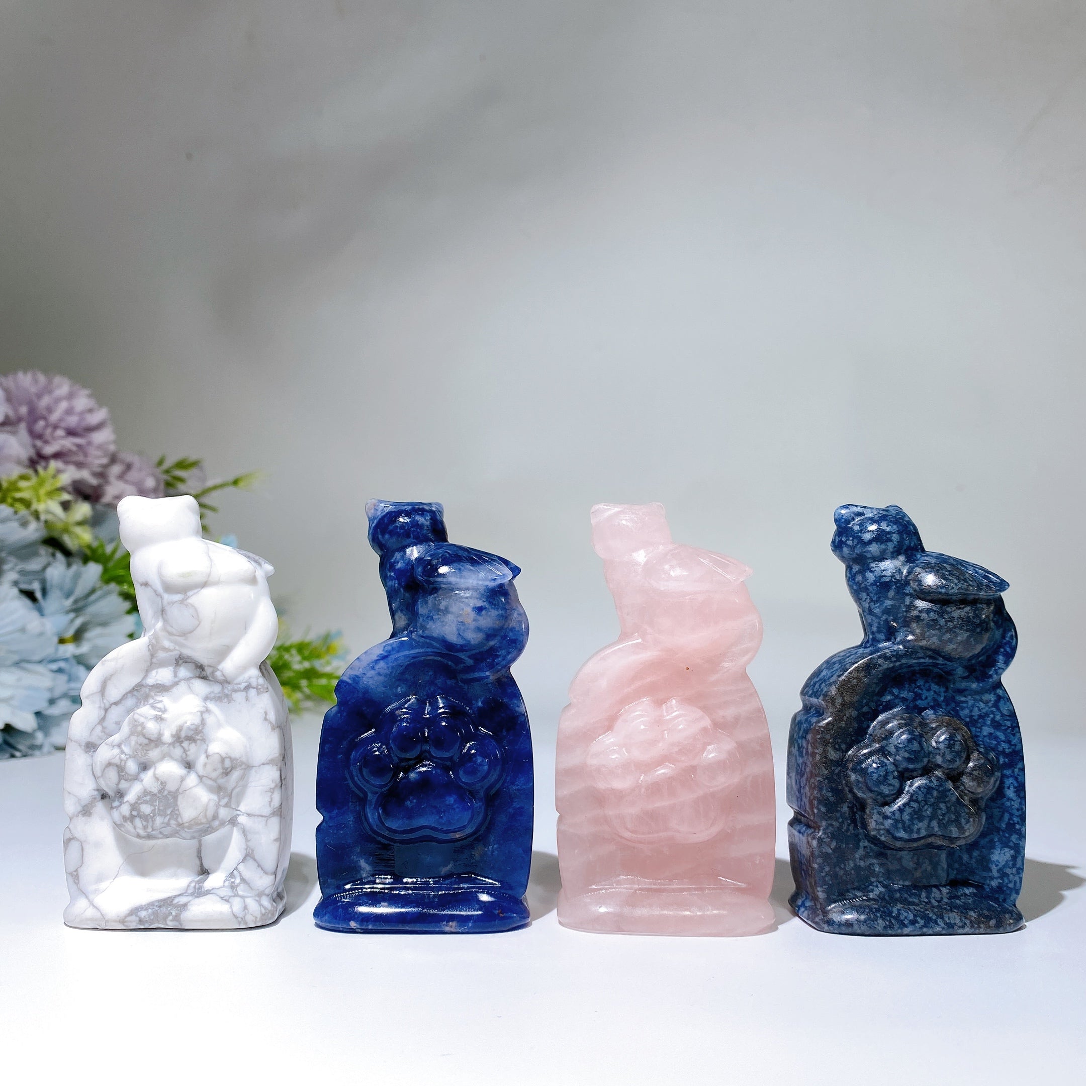 3.3 inch Crystal Cat Carving for Healing and Decor