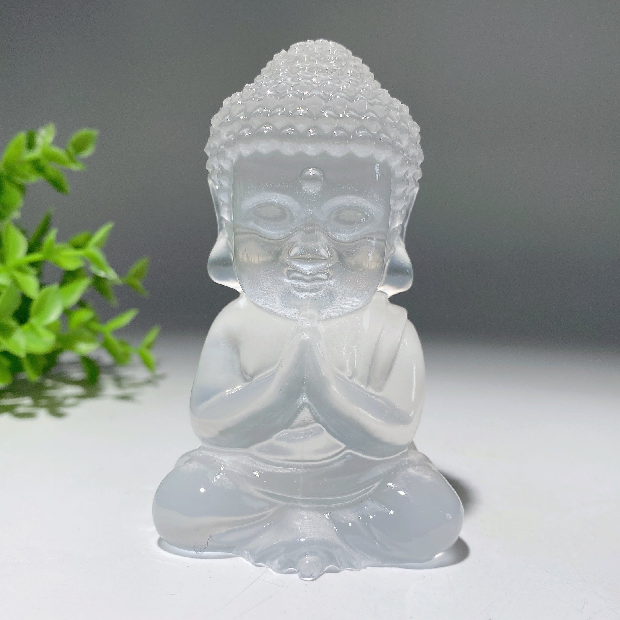 3.3 inch Selenite Crystal Buddha Statue for Healing