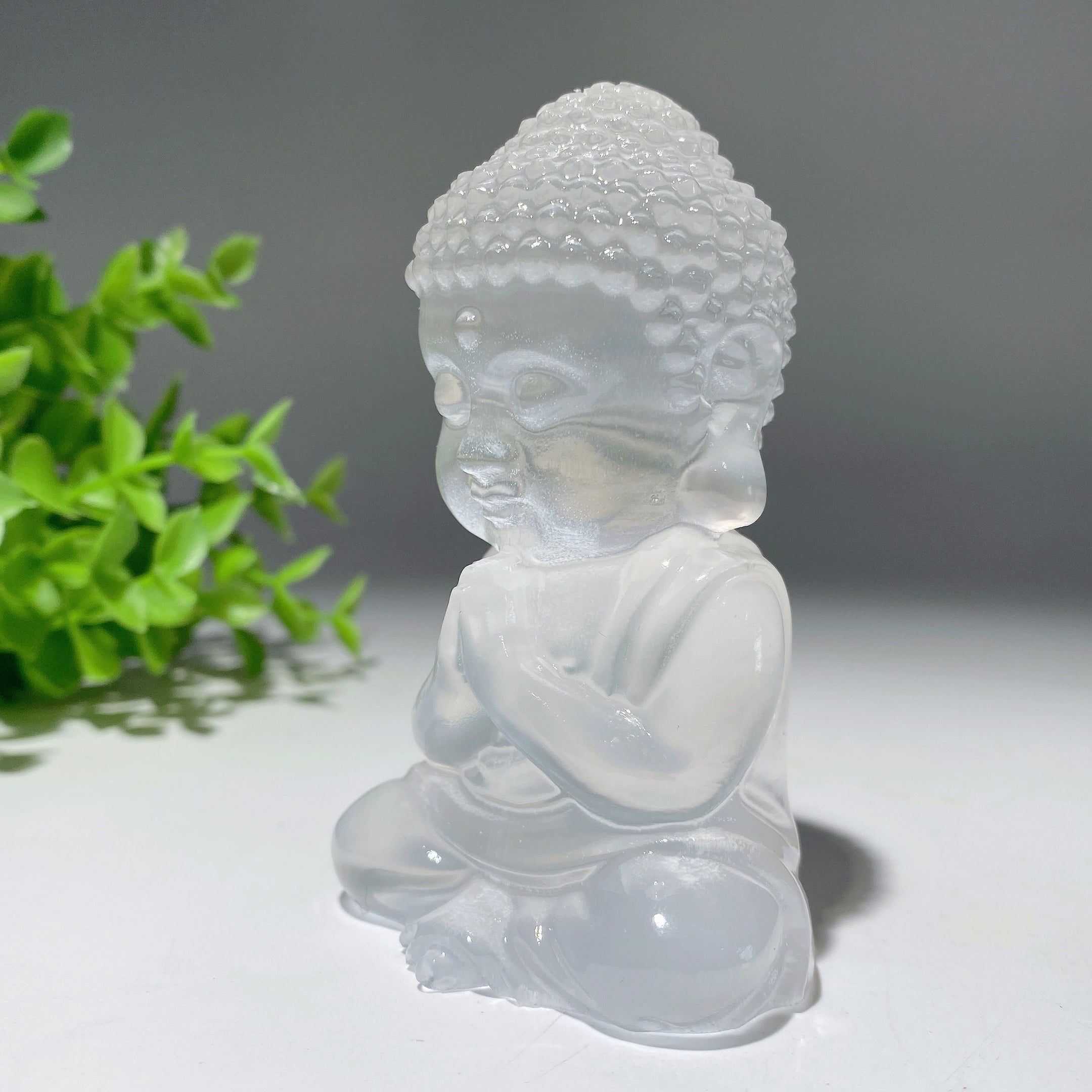3.3 inch Selenite Crystal Buddha Statue for Healing