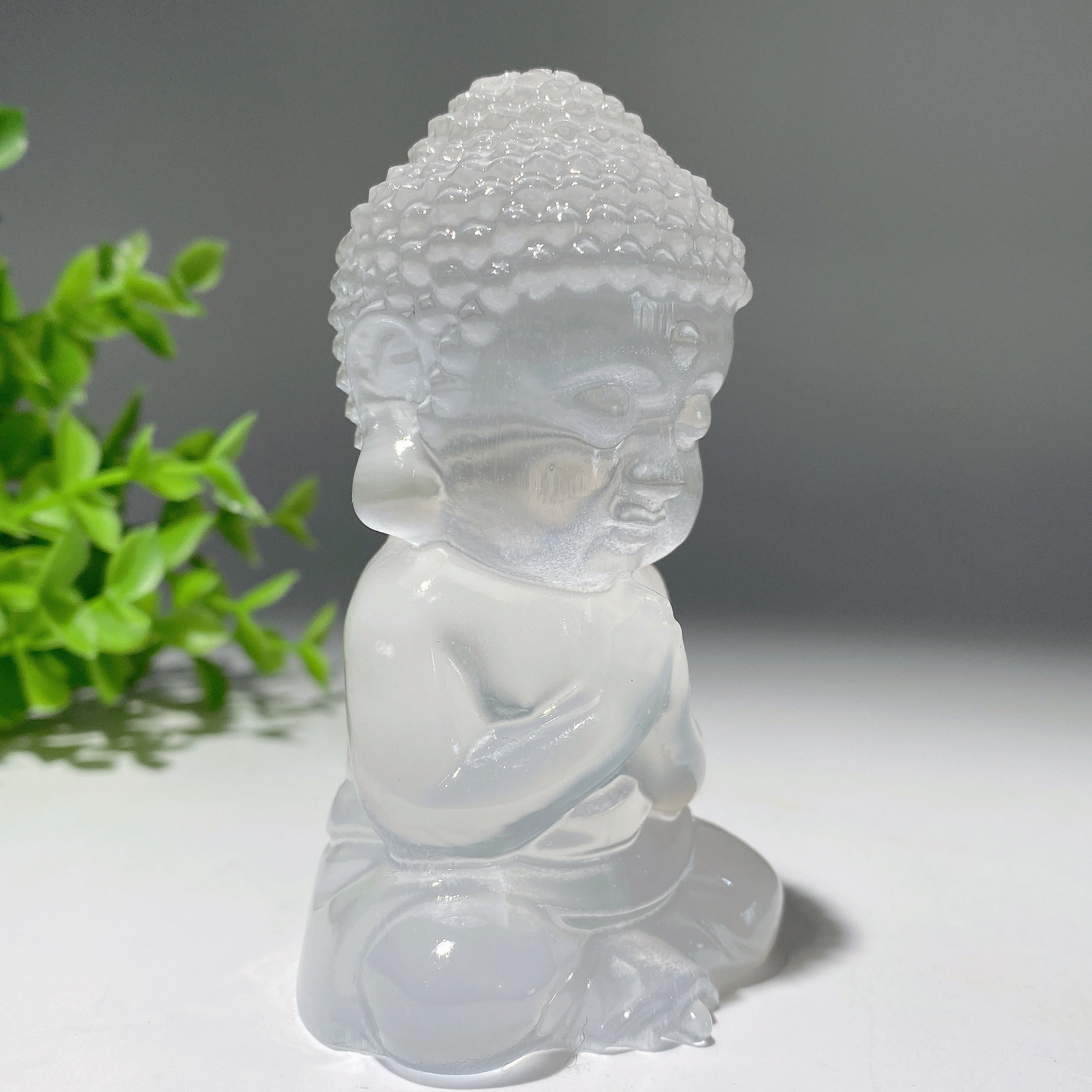 3.3 inch Selenite Crystal Buddha Statue for Healing