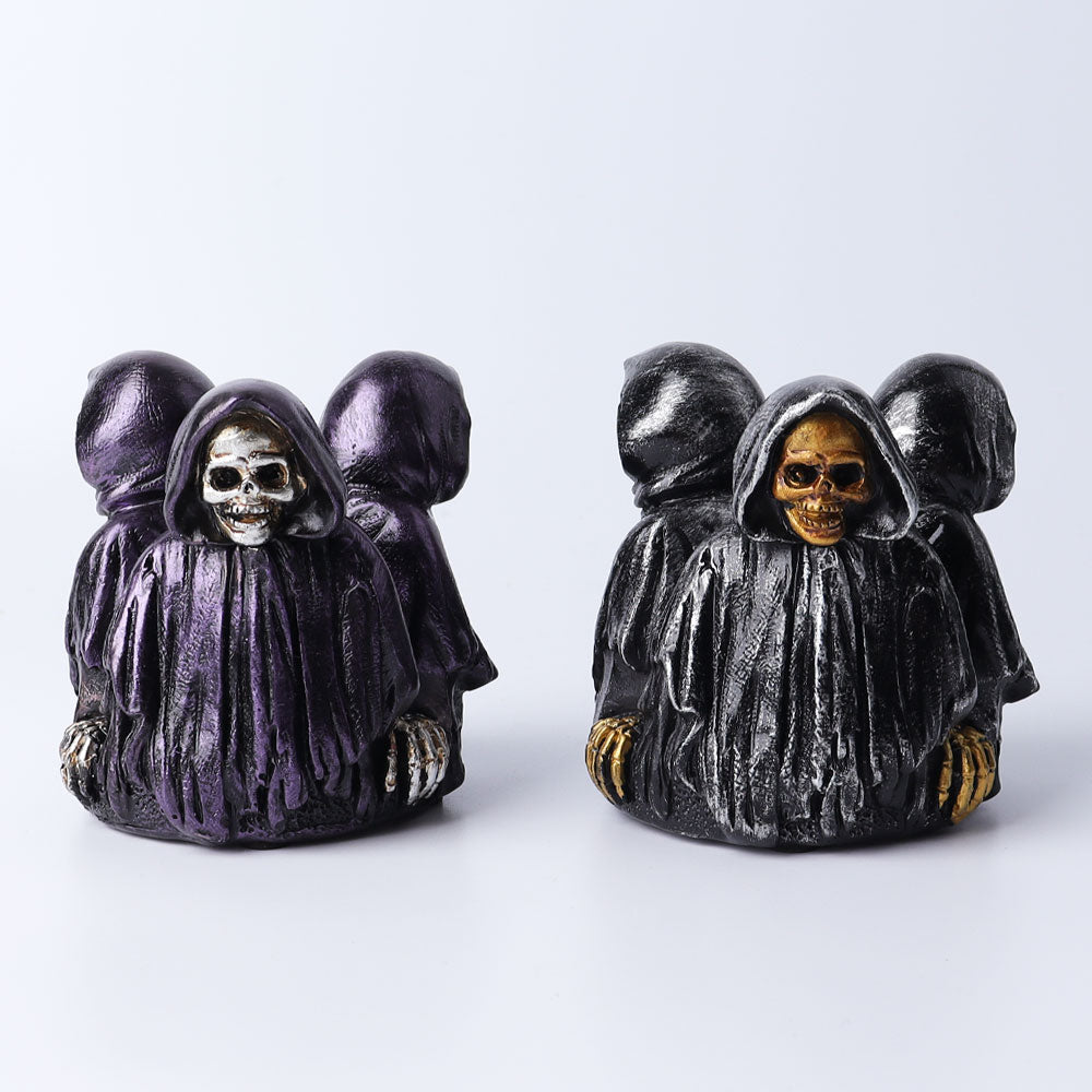 3,47" Harz Drei Zauberer Kristallkugelständer