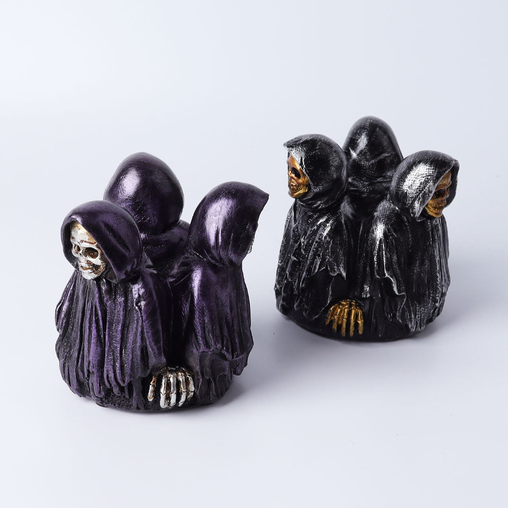 3,47" Harz Drei Zauberer Kristallkugelständer