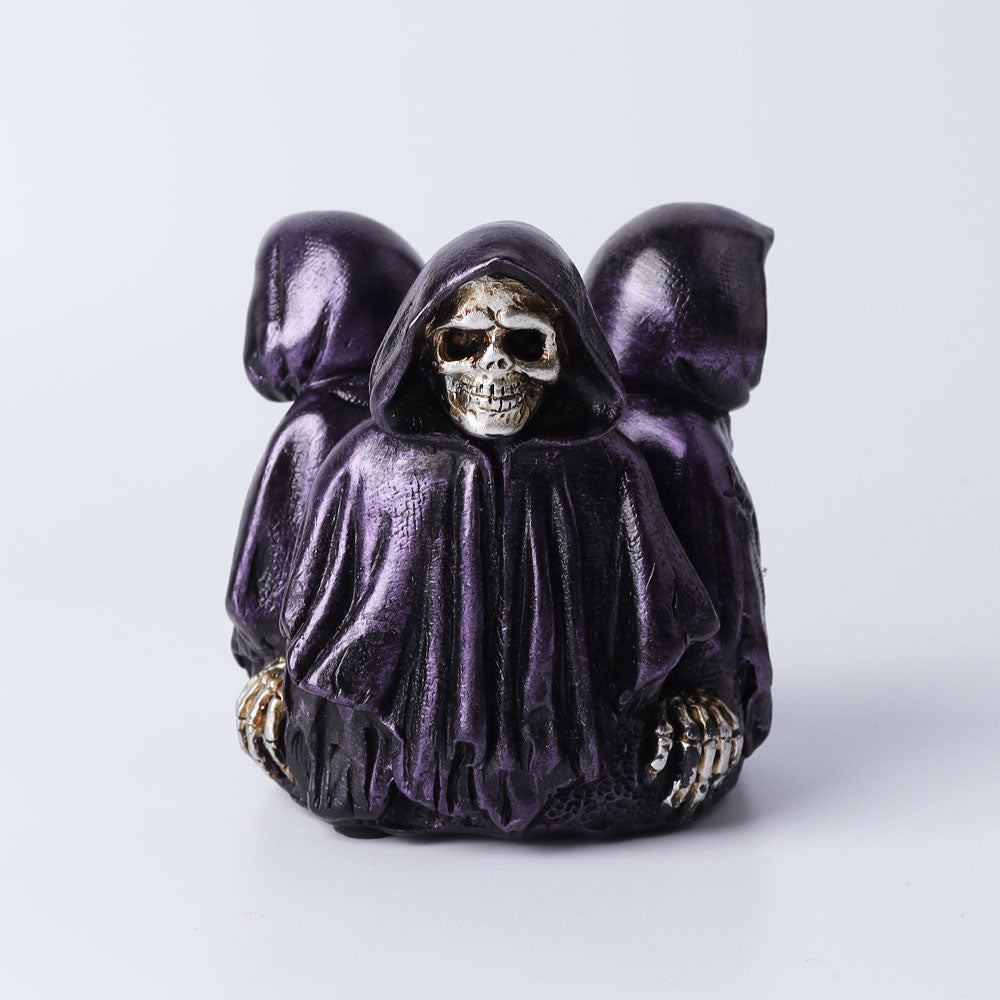 3,47" Harz Drei Zauberer Kristallkugelständer