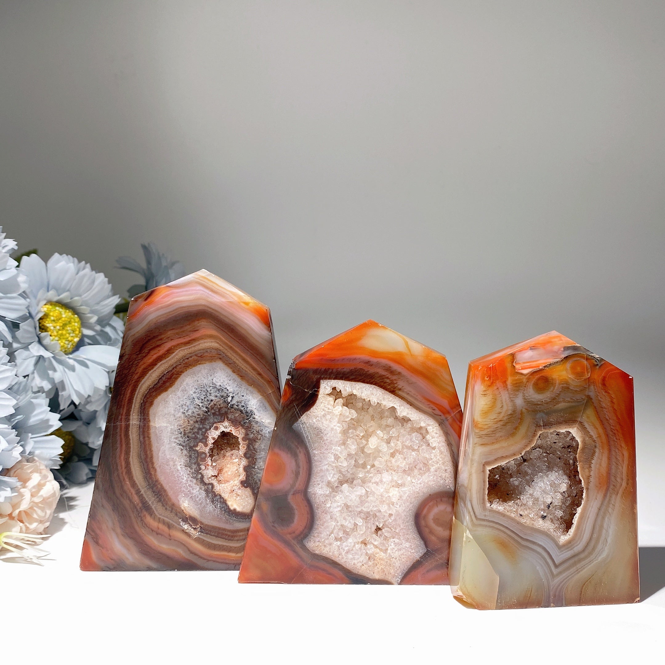 3,5-4,0 Zoll Druzy Achat Kristall Heilung Freie Form