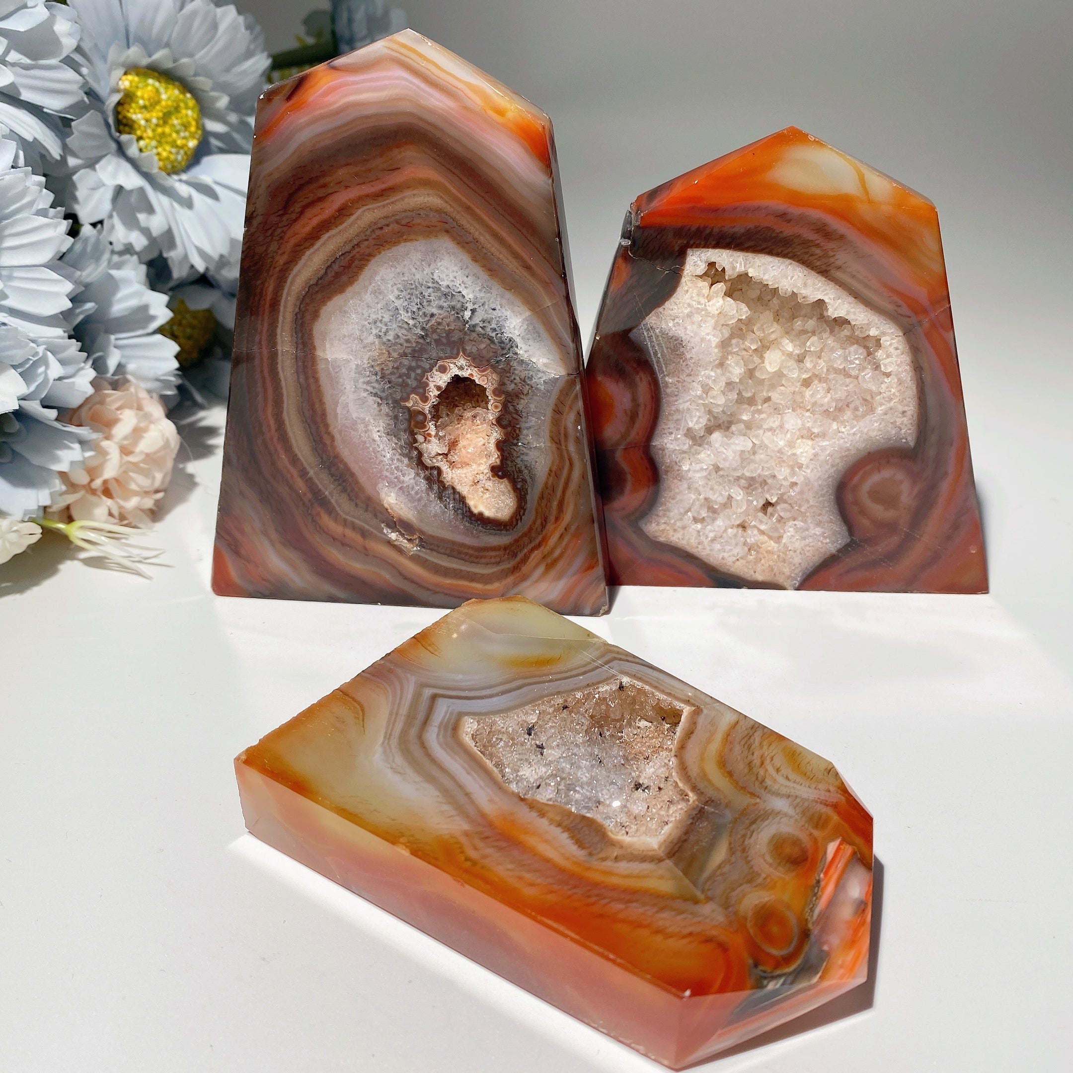 3,5-4,0 Zoll Druzy Achat Kristall Heilung Freie Form