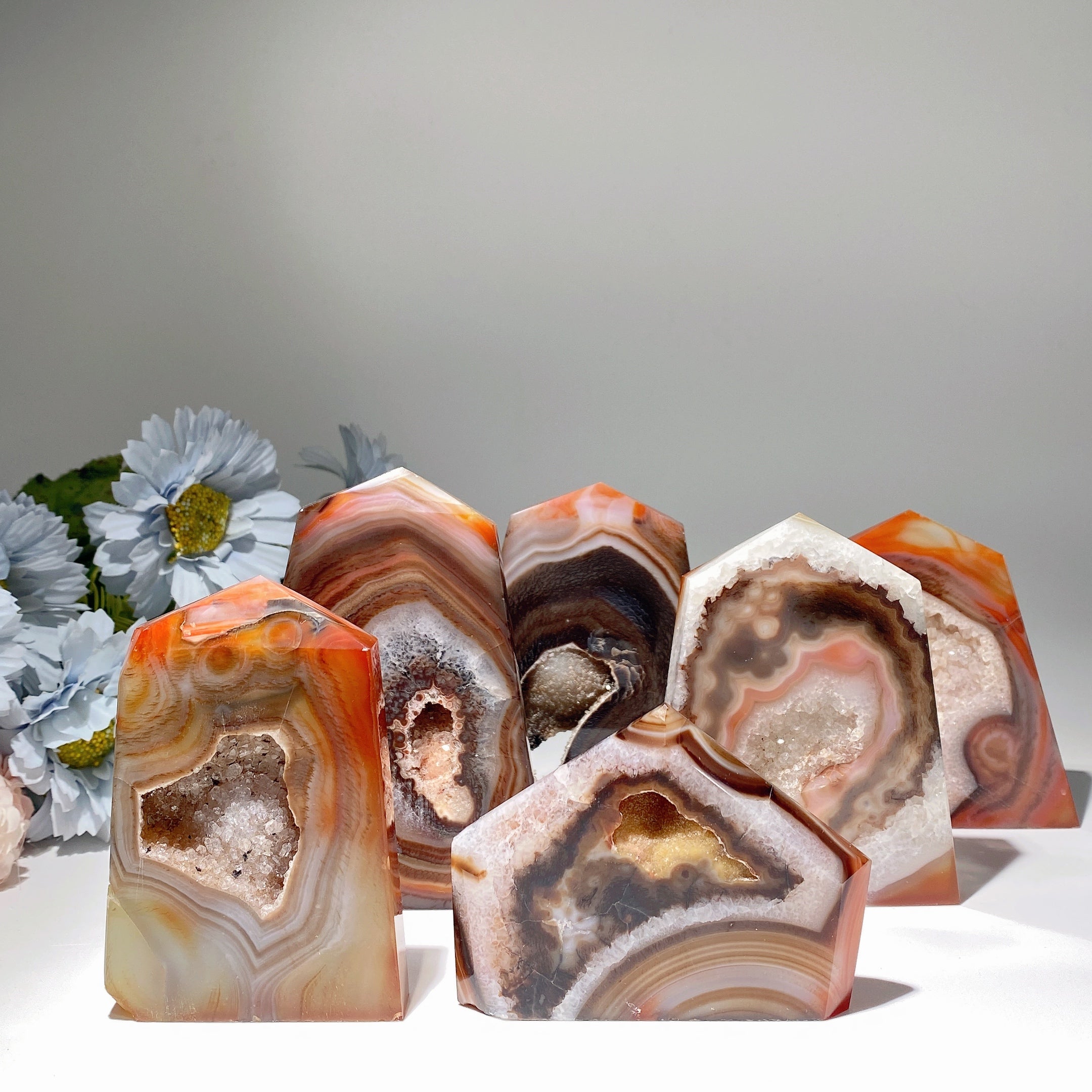 3,5-4,0 Zoll Druzy Achat Kristall Heilung Freie Form