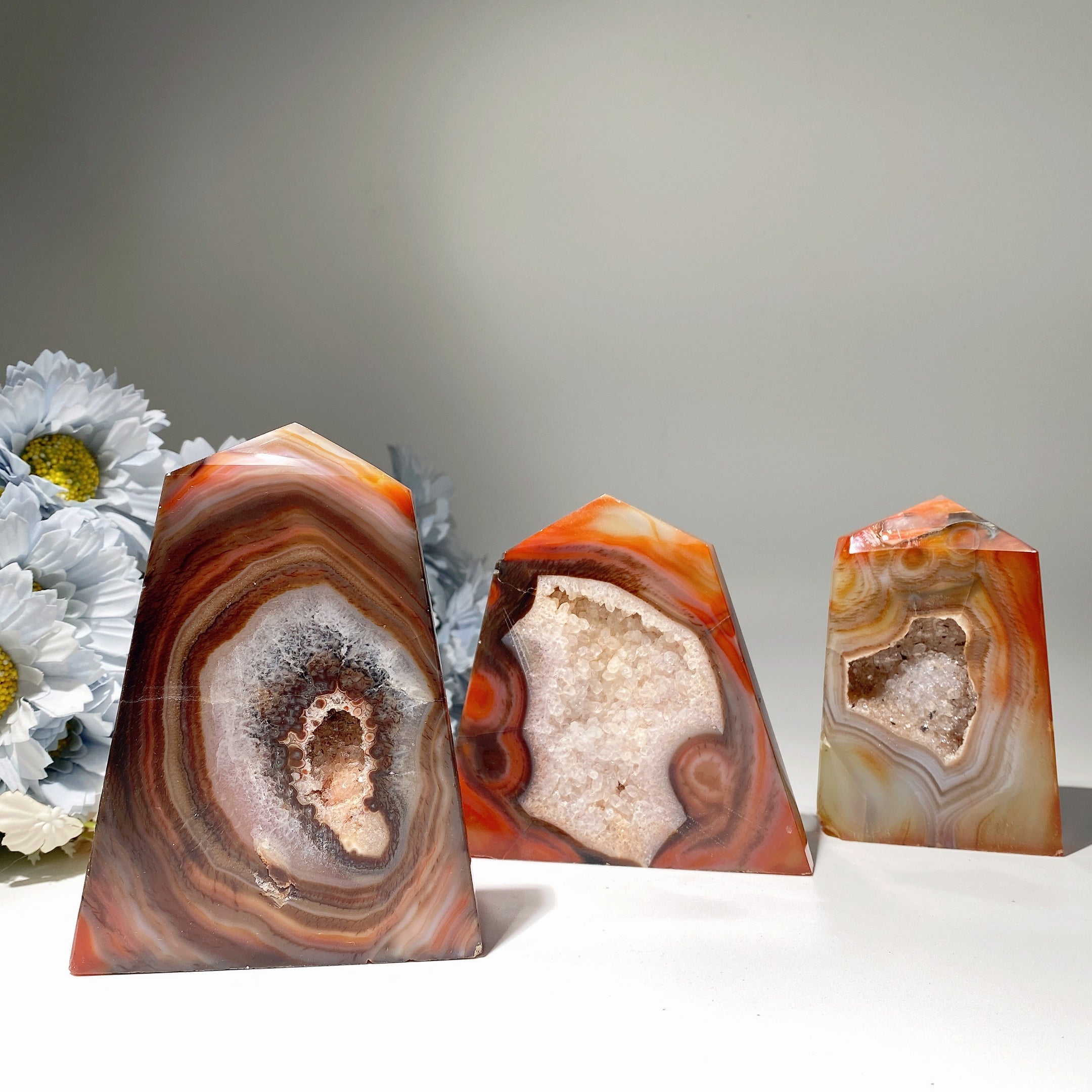 3,5-4,0 Zoll Druzy Achat Kristall Heilung Freie Form