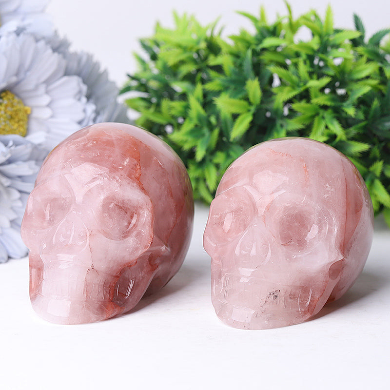 3.5-inch Fire Quartz Crystal Skull for Meditation
