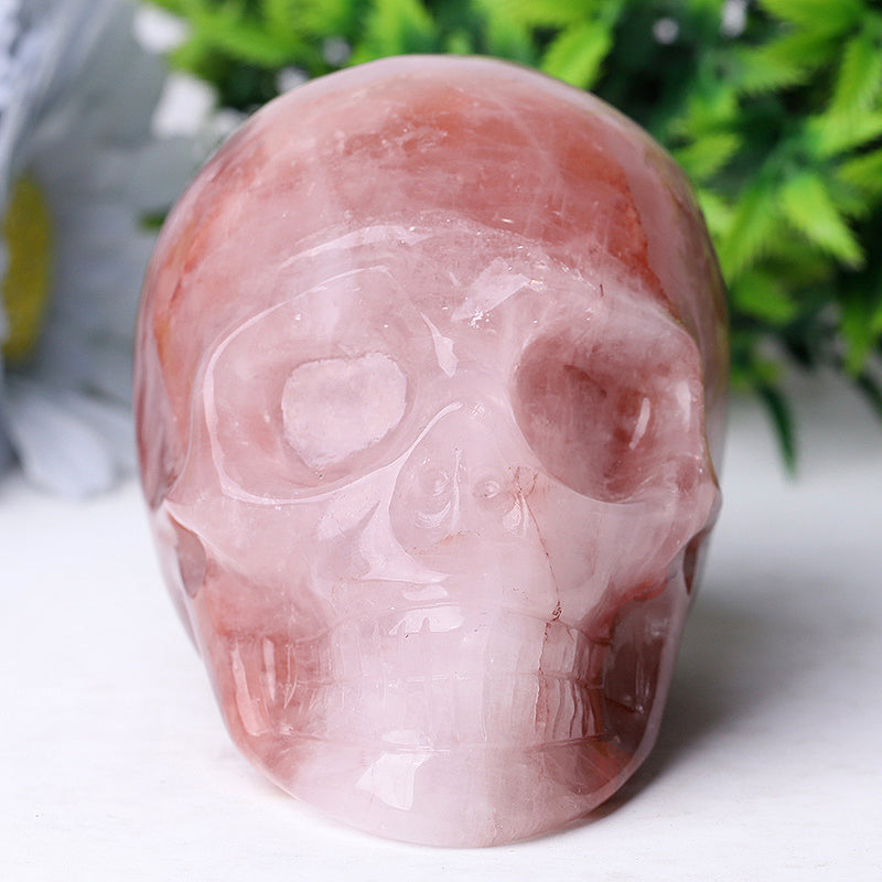 3.5-inch Fire Quartz Crystal Skull for Meditation